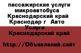 пассажирские услуги микроавтобуса - Краснодарский край, Краснодар г. Авто » Услуги   . Краснодарский край